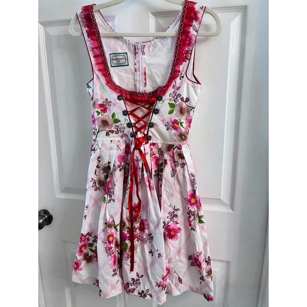 Trachtenpoint Floral Dirndl Authentic Oktoberfest Dress Cottagecore Vintage 36